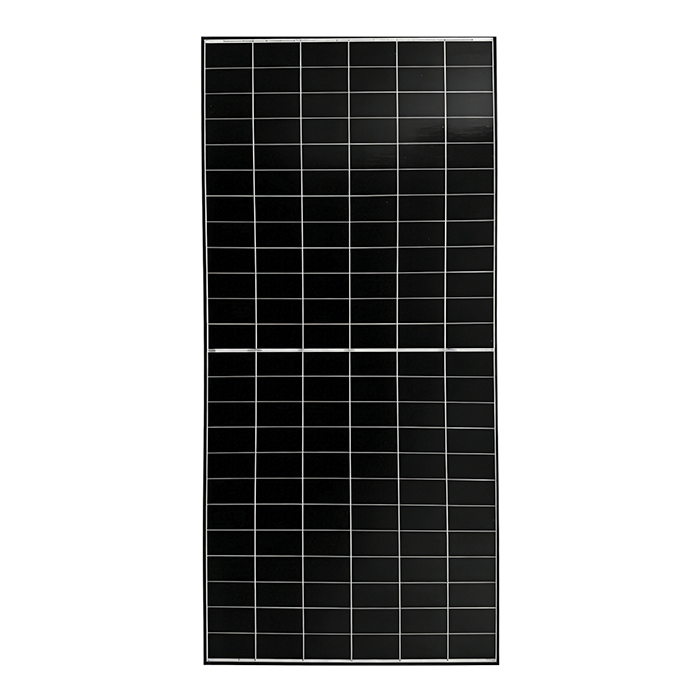550-575W mono panel with 144 half-cut cells, dual-glass design and 30-year power warranty.